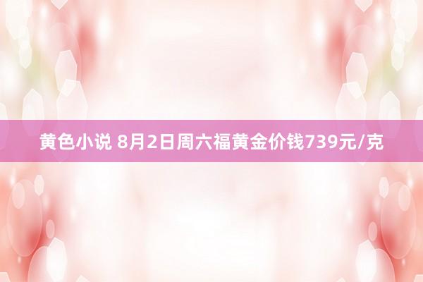 黄色小说 8月2日周六福黄金价钱739元/克