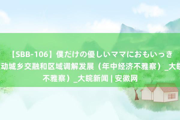 【SBB-106】僕だけの優しいママにおもいっきり甘えたい 推动城乡交融和区域调解发展（年中经济不雅察）_大皖新闻 | 安徽网