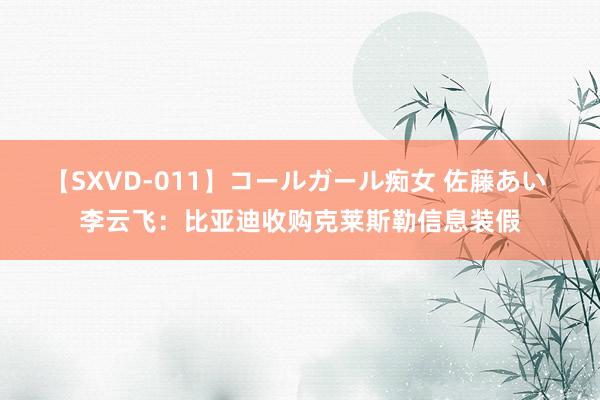 【SXVD-011】コールガール痴女 佐藤あい 李云飞：比亚迪收购克莱斯勒信息装假