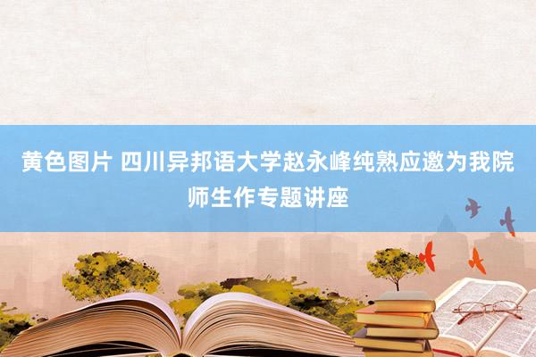 黄色图片 四川异邦语大学赵永峰纯熟应邀为我院师生作专题讲座